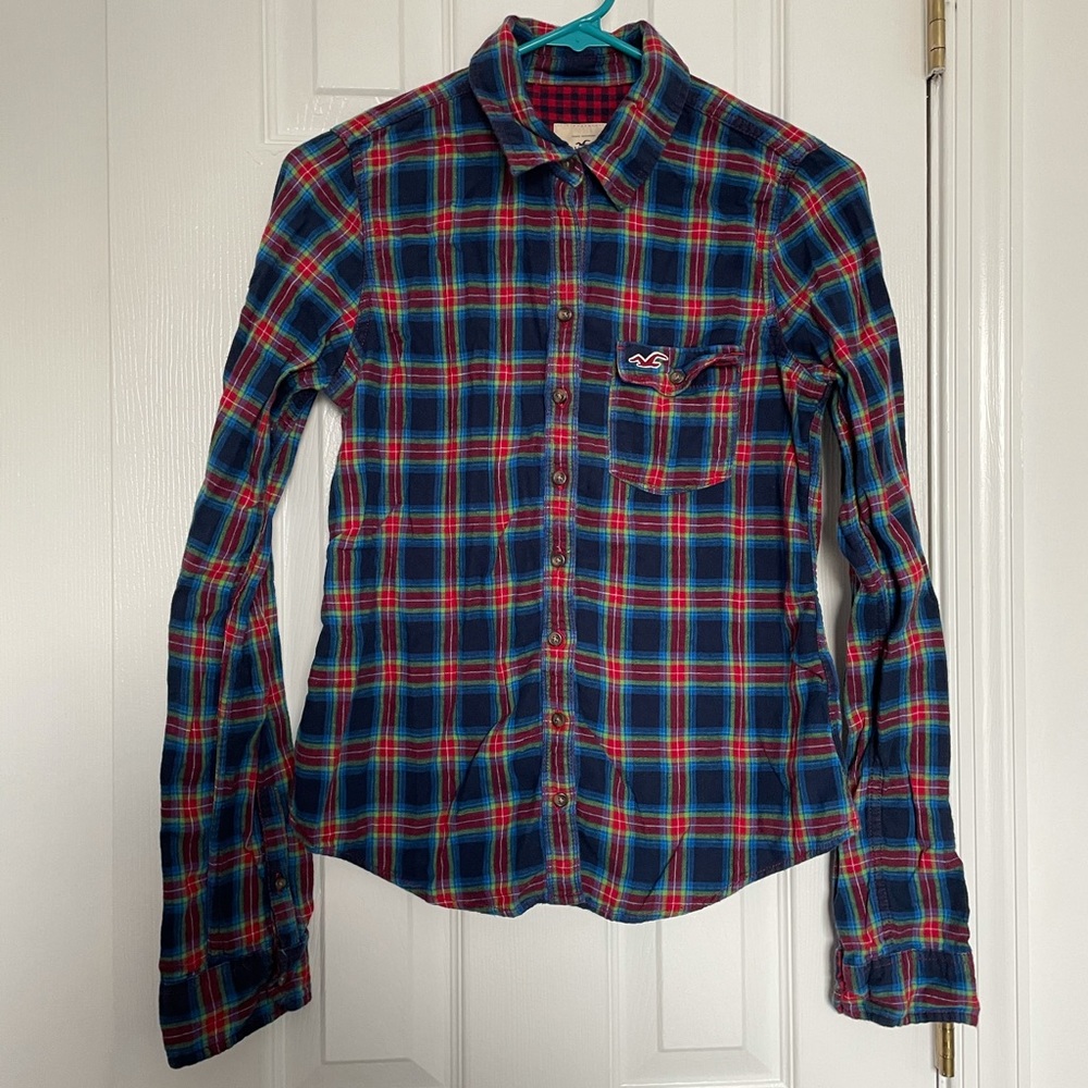 Hollister Plaid Button Down Womens